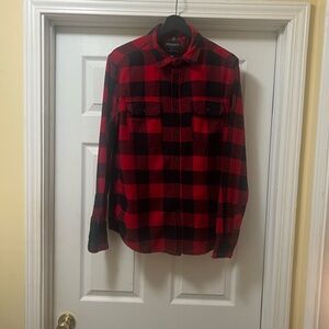Denim & Flower Red and Black Buffalo Plaid Shirt